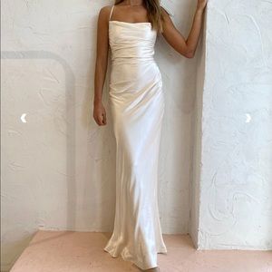 LA LUNE LACE BACK MAXI DRESS - CREAM